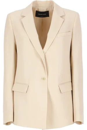 Fabiana Filippi Femme, Vestes, Rose, Taille: 38 FR Blazer Rose en Laine et Lin