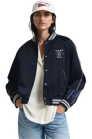 GANT Homme, Vestes, Bleu, Taille: L Bomber Varsity en satin