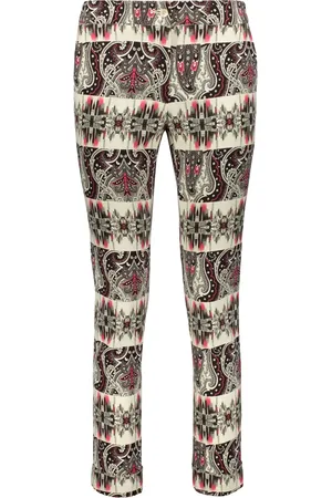 Etro Femme, Pantalons, Multicolore, Taille: 36 FR Pantalon Jacquard à Motif et Détails Logo