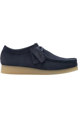 Clarks Homme, Chaussures, Bleu, Taille: 41 EU Chaussure Wallabee en daim encre