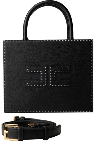 Elisabetta Franchi Femme, Sacs, Noir, Taille: ONE Size Sac à main avec détails dorés
