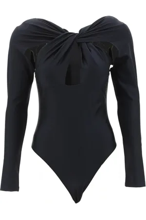 COPERNI Femme, Tops, Noir, Taille: 42 FR Body en jersey torsadé et découpé