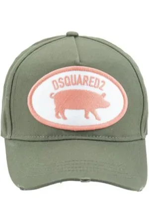 Dsquared2 Unisex, Accessoires, Vert, Taille: ONE Size Casquette de baseball brodée