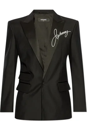 Dsquared2 Homme, Vestes, Noir, Taille: L Blazer avec Imprimé
