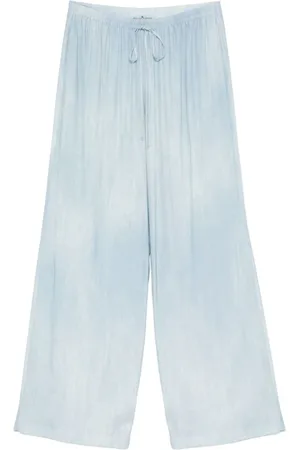 ERMANNO SCERVINO Femme, Pantalons, Bleu, Taille: 40 FR Pantalon Large