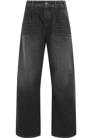 Brunello Cucinelli Femme, Jeans, Noir, Taille: 38 FR Jeans Stone Noirs