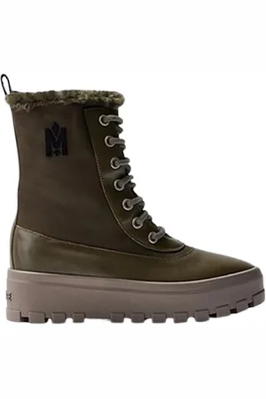 Mackage Femme, Chaussures, Vert, Taille: 36 EU Hero-W botte d`hiver doublée en shearling
