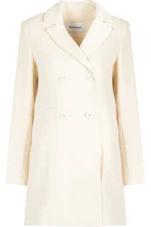 Silvian Heach Femme, Manteaux, , Taille: 42 FR Manteau Croisé avec Coutures Structurantes