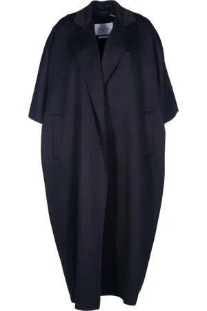 Max Mara Femme, Manteaux, Noir, Taille: 36 FR Manteau en laine noire style cape