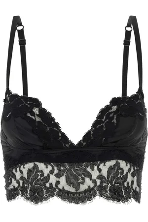 Dolce & Gabbana Femme, Tops, Noir, Taille: 38 FR Soutien-gorge en satin noir extensible
