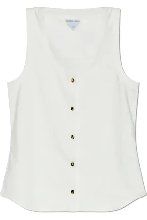 Bottega Veneta Femme, Tops, Blanc, Taille: 38 FR Top avec fermeture