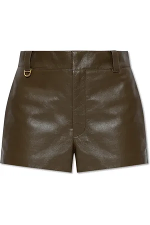 Chloé Femme, Shorts, Vert, Taille: 40 FR Short en cuir
