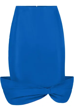Nina Ricci Femme, Jupes, Bleu, Taille: 44 FR Jupe Midi Péplum à en Taffetas