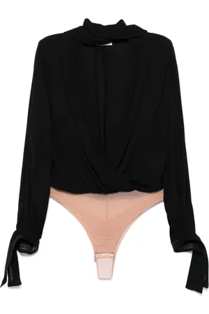 Elisabetta Franchi Femme, Tops, Noir, Taille: 42 FR Chemisier noir à au col