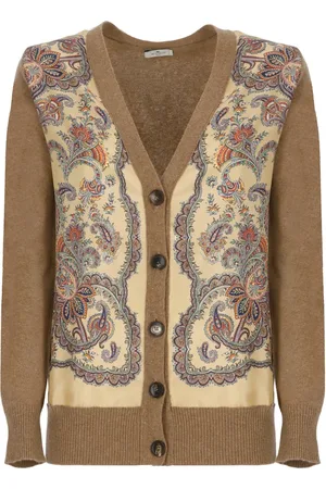 Etro Femme, Pulls, , Taille: 38 FR Cardigan avec Inserts en Soie