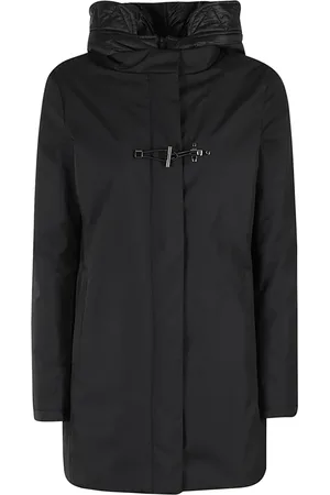 FAY Femme, Manteaux, Noir, Taille: 36 FR Manteau à bascule avec staccabile détachable