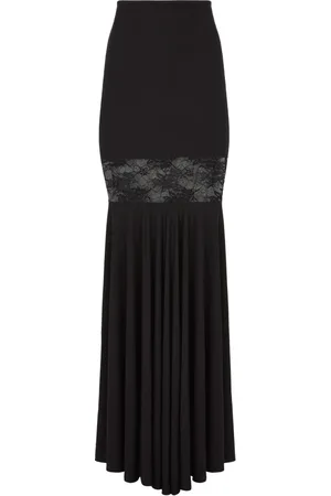 Nina Ricci Femme, Jupes, Noir, Taille: 36 FR Jupe Sirène avec Insert en Dentelle