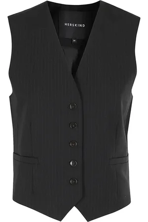 Herskind Femme, Vestes, Bleu, Taille: 42 FR Gilet Élégant