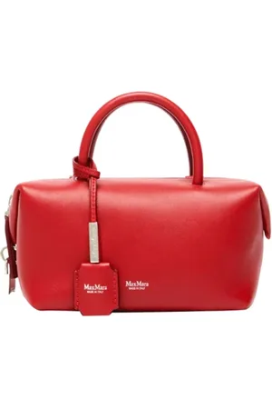Max Mara Femme, Sacs, Rouge, Taille: ONE Size Sac à main en cuir rouge