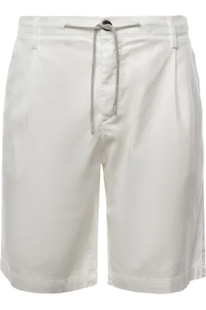 ELEVENTY Homme, Shorts, Blanc, Taille: W32 Bermuda Blanc à Cordon de Serrage