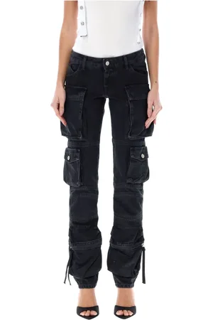 The Attico Femme, Jeans, Noir, Taille: W27 Jean Cargo Skinny Noir