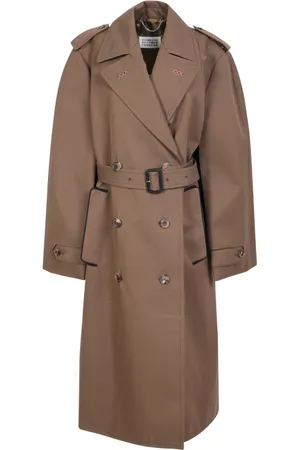 Maison Margiela Femme, Manteaux, Brun, Taille: 36 FR Trench-coat vert