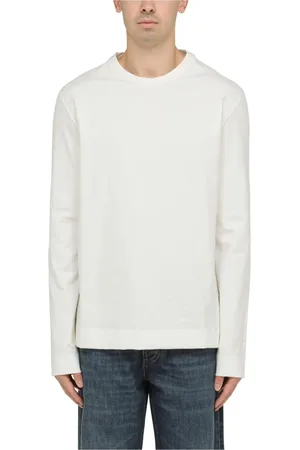 Jil Sander Homme, Tops, Blanc, Taille: L T-shirt à manches longues col rond