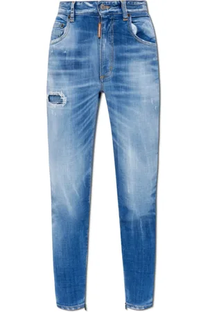 Dsquared2 Femme, Jeans, Bleu, Taille: 40 FR High Waits Twiggy Jean