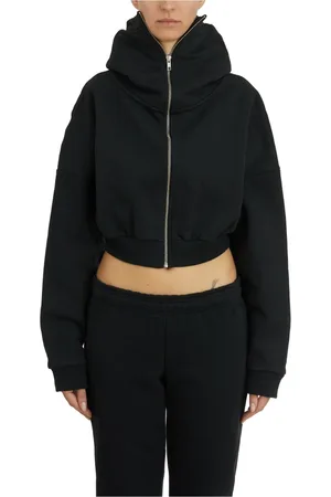 Entire Studios Femme, Sweatshirts et sweats à capuche, Noir, Taille: 36 FR Sweat à Capuche Zippé Court