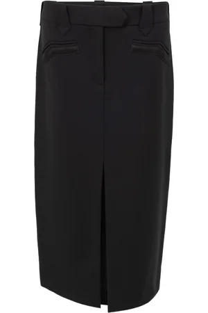 Tom Ford Femme, Jupes, Noir, Taille: 38 FR Jupe noire en laine avec fente avant