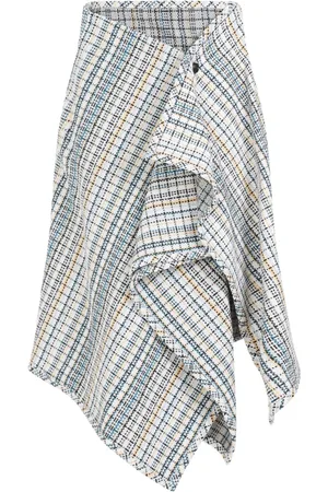 Bottega Veneta Femme, Jupes, Multicolore, Taille: 36 FR Check Skirt White Peacock Butter