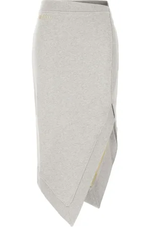The Attico Femme, Jupes, Gris, Taille: 38 FR Jupe midi grise asymétrique à enfiler