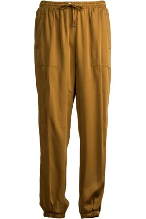 Twin-Set Femme, Pantalons, Brun, Taille: 40 FR Pantalon coupe droite en mélange viscose