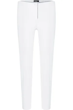 Cambio Femme, Pantalons, Blanc, Taille: 38 FR Pantalon Slim-Fit