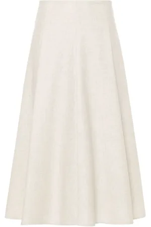 Brunello Cucinelli Femme, Jupes, , Taille: 40 FR Jupe Trapèze Ivoire en Laine et Cachemire