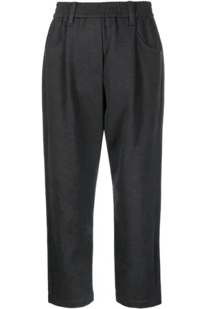 Brunello Cucinelli Femme, Pantalons, Noir, Taille: 40 FR Pantalon droit