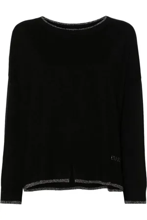Liu Jo Femme, Pulls, Noir, Taille: 36 FR Pull Tricot Col Rond