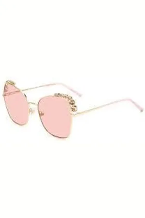 Carolina Herrera Femme, Accessoires, Multicolore, Taille: ONE Size Lunettes de soleil multicolores en métal avec cadran rose