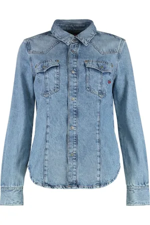 Diesel Femme, Blouses et Chemises, Bleu, Taille: 36 FR Chemise en denim à deux poches