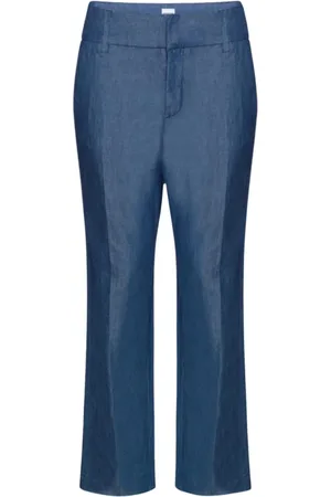 Dondup Femme, Pantalons, Bleu, Taille: 38 FR Pantalon Droit Chic