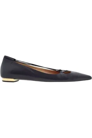 Carolina Herrera Femme, Chaussures, Noir, Taille: 38 EU Ballerines en cuir