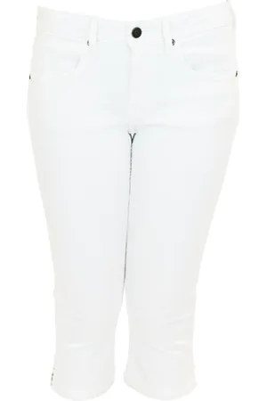 Burberry Femme, Pantalons, Blanc, Taille: W30 Pantalon Écourté
