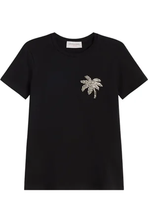 ERMANNO SCERVINO Femme, Tops, Noir, Taille: 36 FR T-shirt Palmier Strass