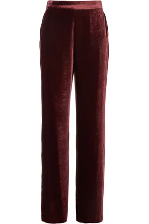 Etro Femme, Pantalons, Rouge, Taille: 36 FR Pantalon Relax Coupe Décontractée en Velours Rouge