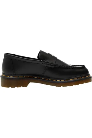Dr. Martens Homme, Chaussures, Noir, Taille: 43 EU Mocassins en cuir lisse Penton