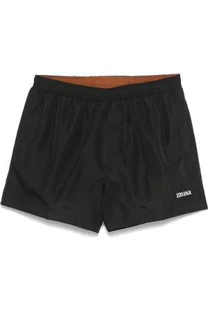 Ermenegildo Zegna Homme, Maillots de bain, Noir, Taille: 2XL Short de Bain Imprimé Logo