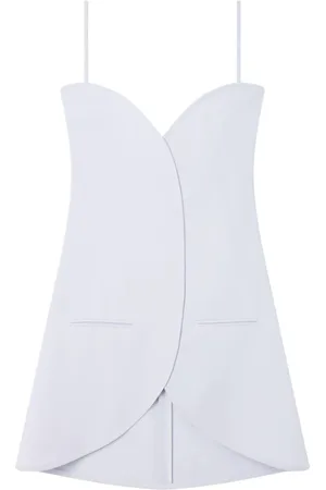 Courrèges Femme, Robes, Blanc, Taille: 36 FR Robe trapèze violette à fines bretelles