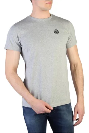 Diesel Homme, Tops, Gris, Taille: S T-Shirt Ras du Cou avec Logo Imprimé
