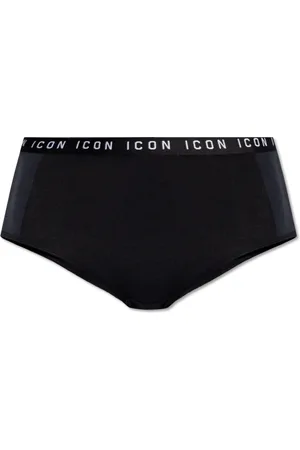 Dsquared2 Femme, Sous-vêtements, Noir, Taille: 38 FR Briefs avec Logo
