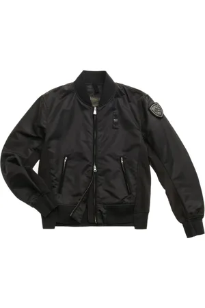 Blauer Femme, Vestes, Noir, Taille: 38 FR Bomber Moderne avec Détails Élégants